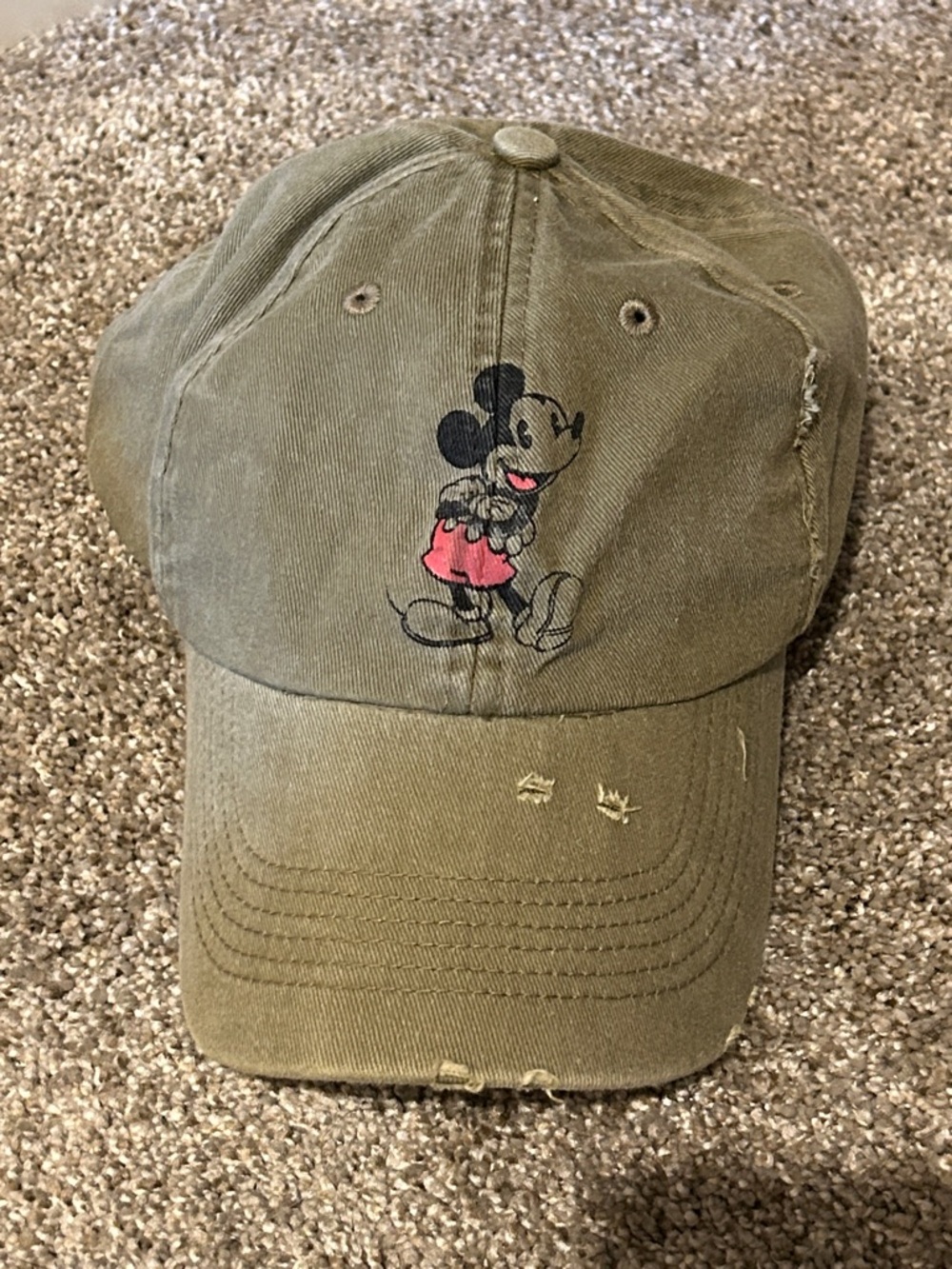 Disney Olive Green Baseball Cap with Minnie Mouse